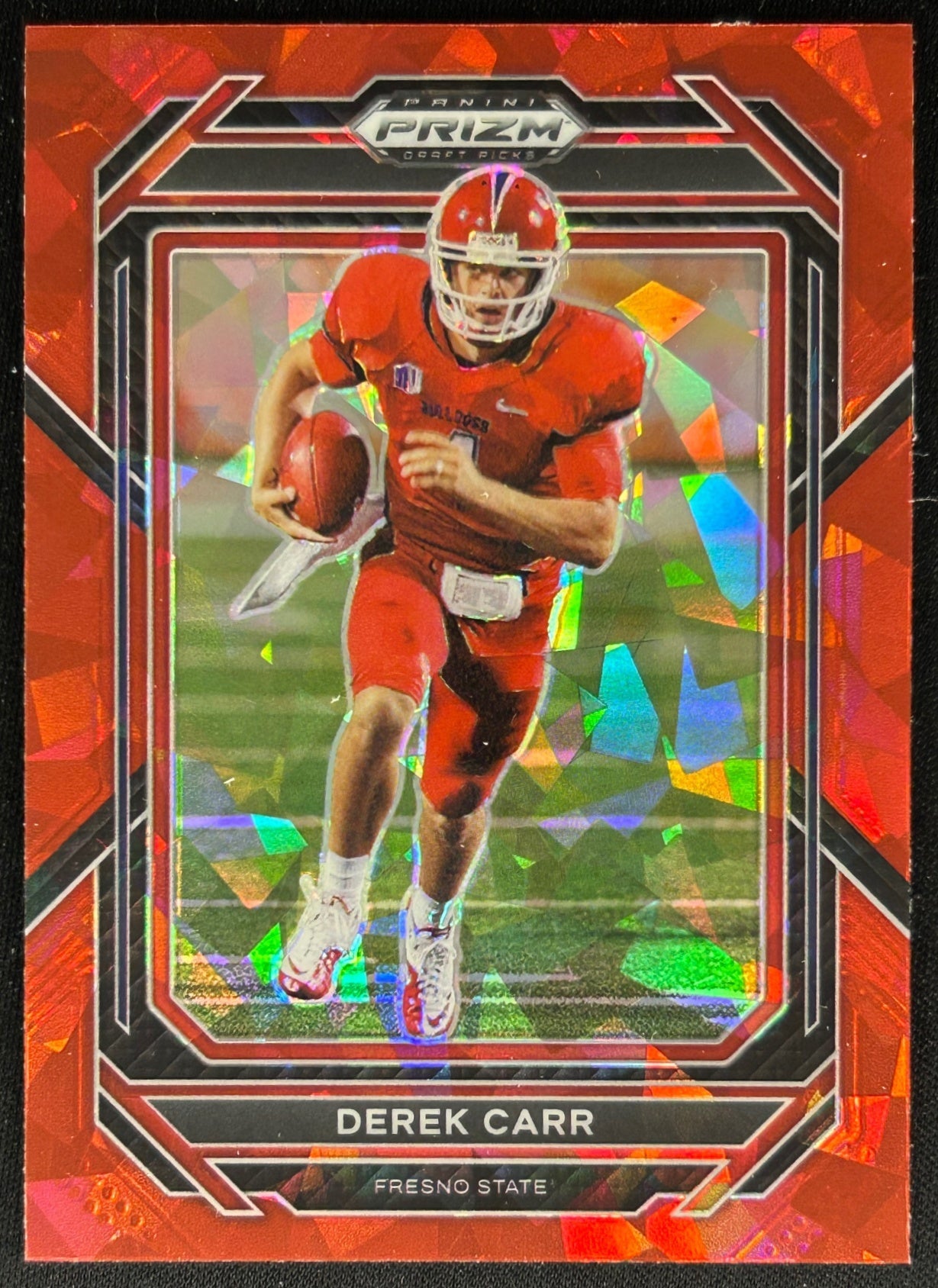 Derek Carr 2023 Panini Prizm Draft Picks Prizms Red Ice Saints Sports Trading Cards