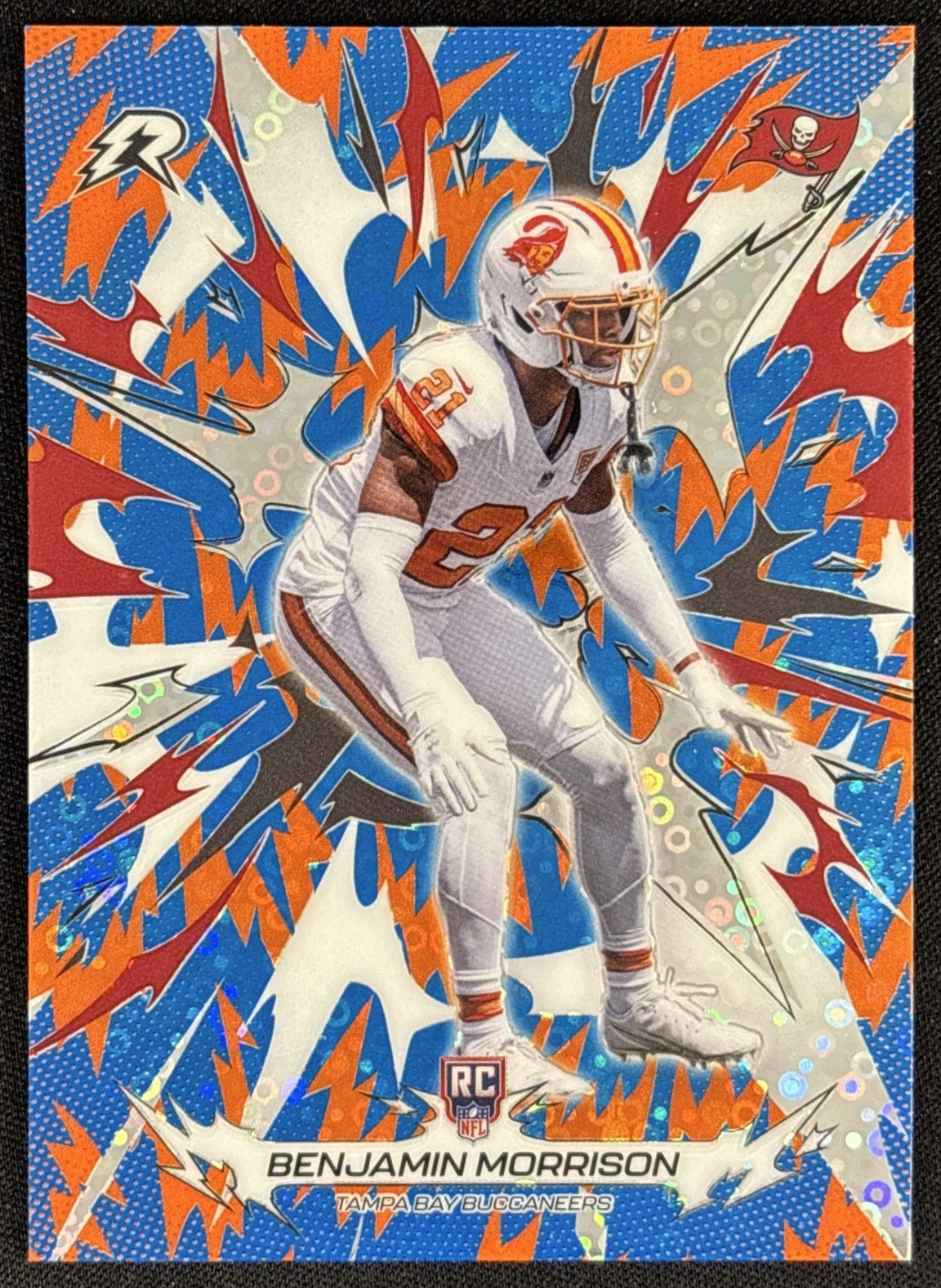 Benjamin Morrison 2025 Resurgence Blue and Orange Spark Refractor Buccaneers