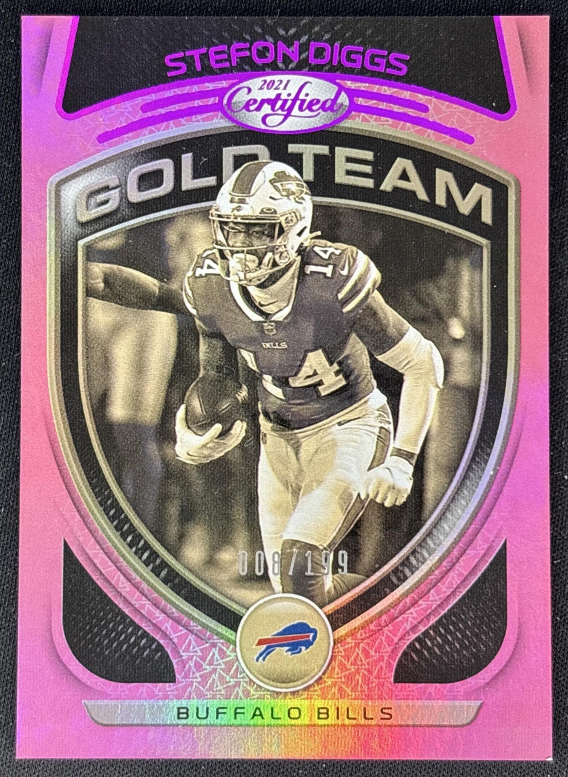 Stefon Diggs 2021 Panini Certified Gold Team Mirror Pink /199 Bills Sports Trading Cards