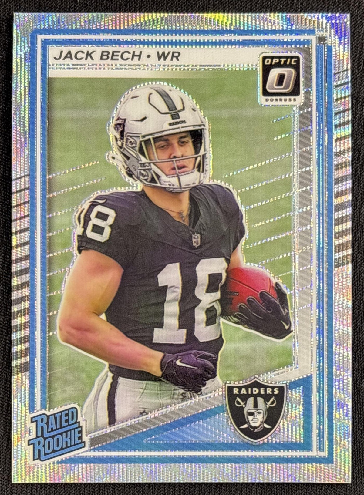 Jack Bech 2025 Panini Donruss Optic Rated Rookie Wave Prizm /300 Raiders