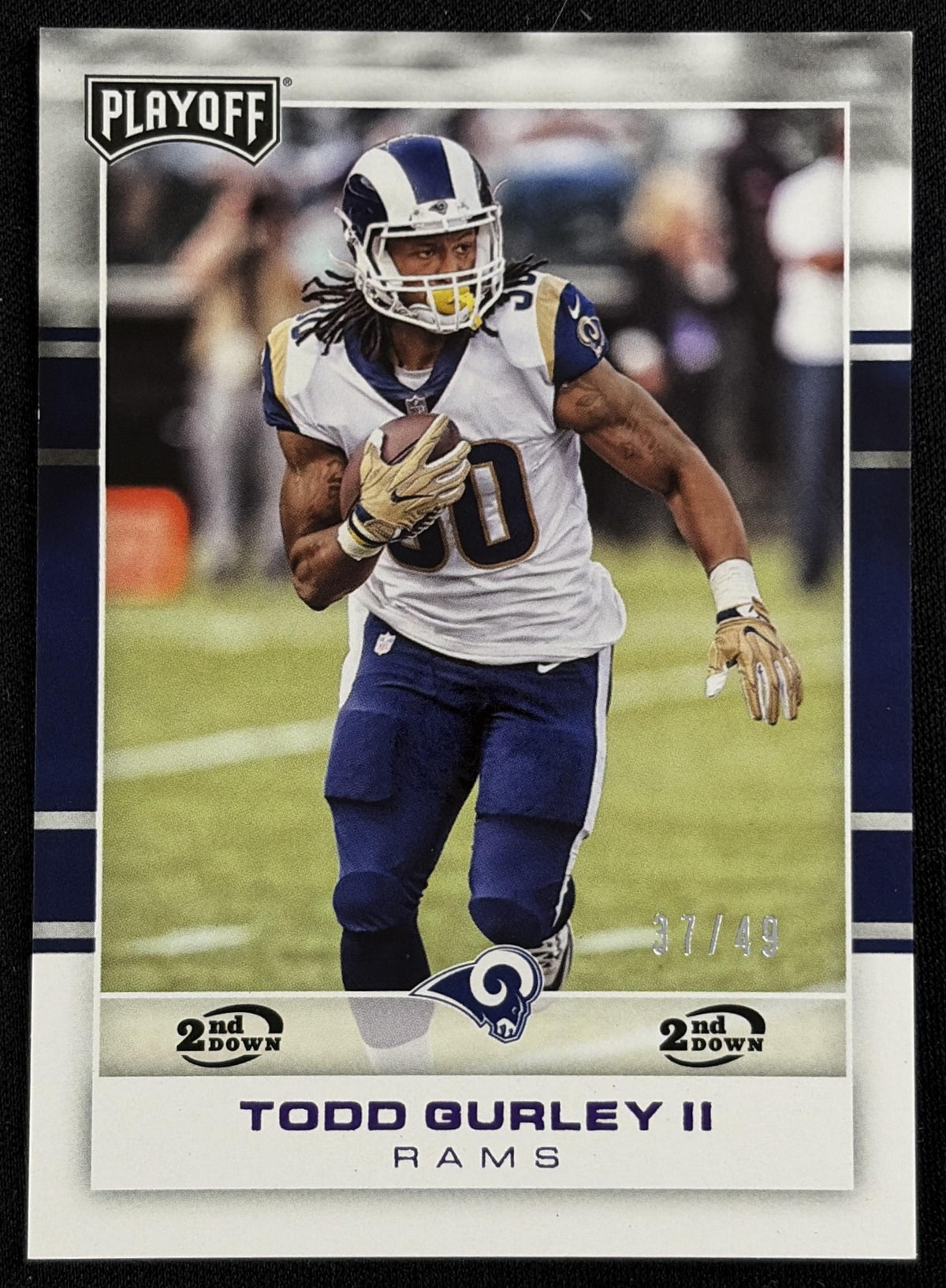 Todd Gurley II 2017 Panini Playoff 2nd Down /49 Rams sports trading card front