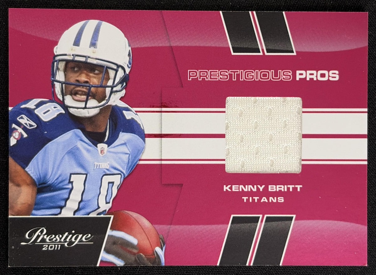 Kenny Britt 2011 Panini Prestige Prestigious Pros Materials Red /250 Titans Sports Trading Card