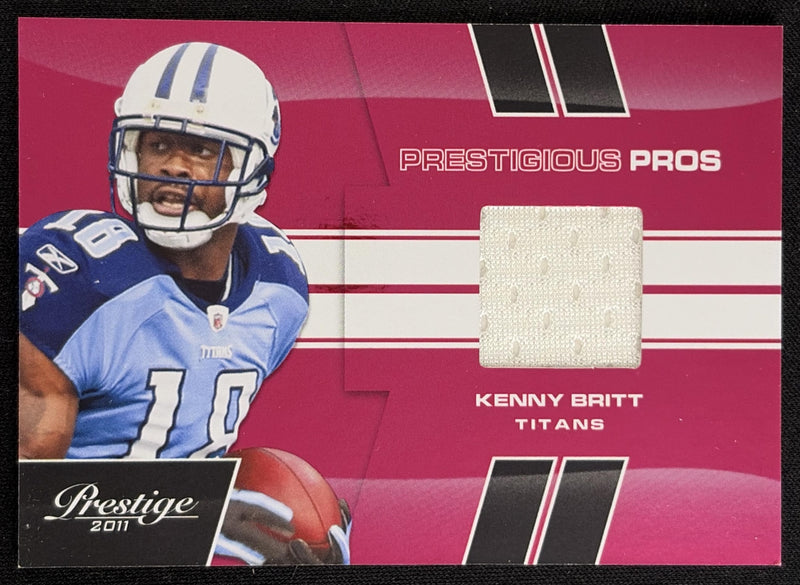 Kenny Britt 2011 Panini Prestige Prestigious Pros Materials Red /250 Titans