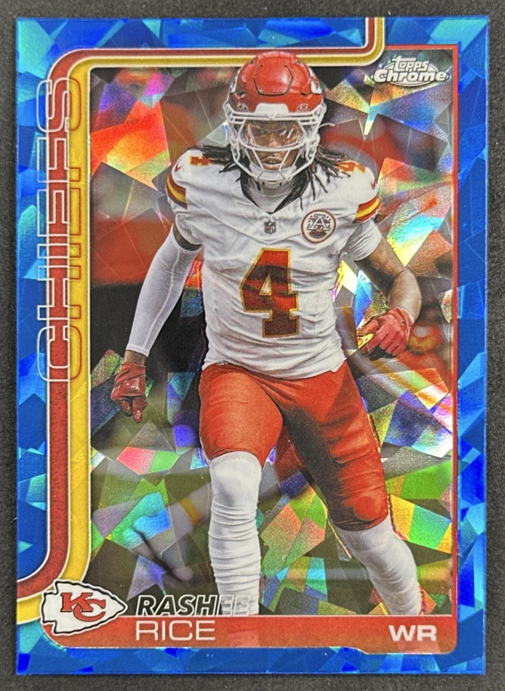 Rashee Rice 2025 Topps Chrome Sapphire Chiefs
