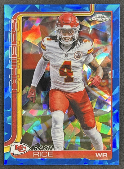 Rashee Rice 2025 Topps Chrome Sapphire Chiefs