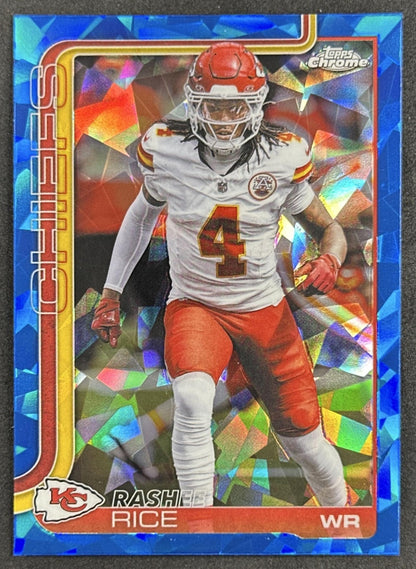 Rashee Rice 2025 Topps Chrome Sapphire Chiefs