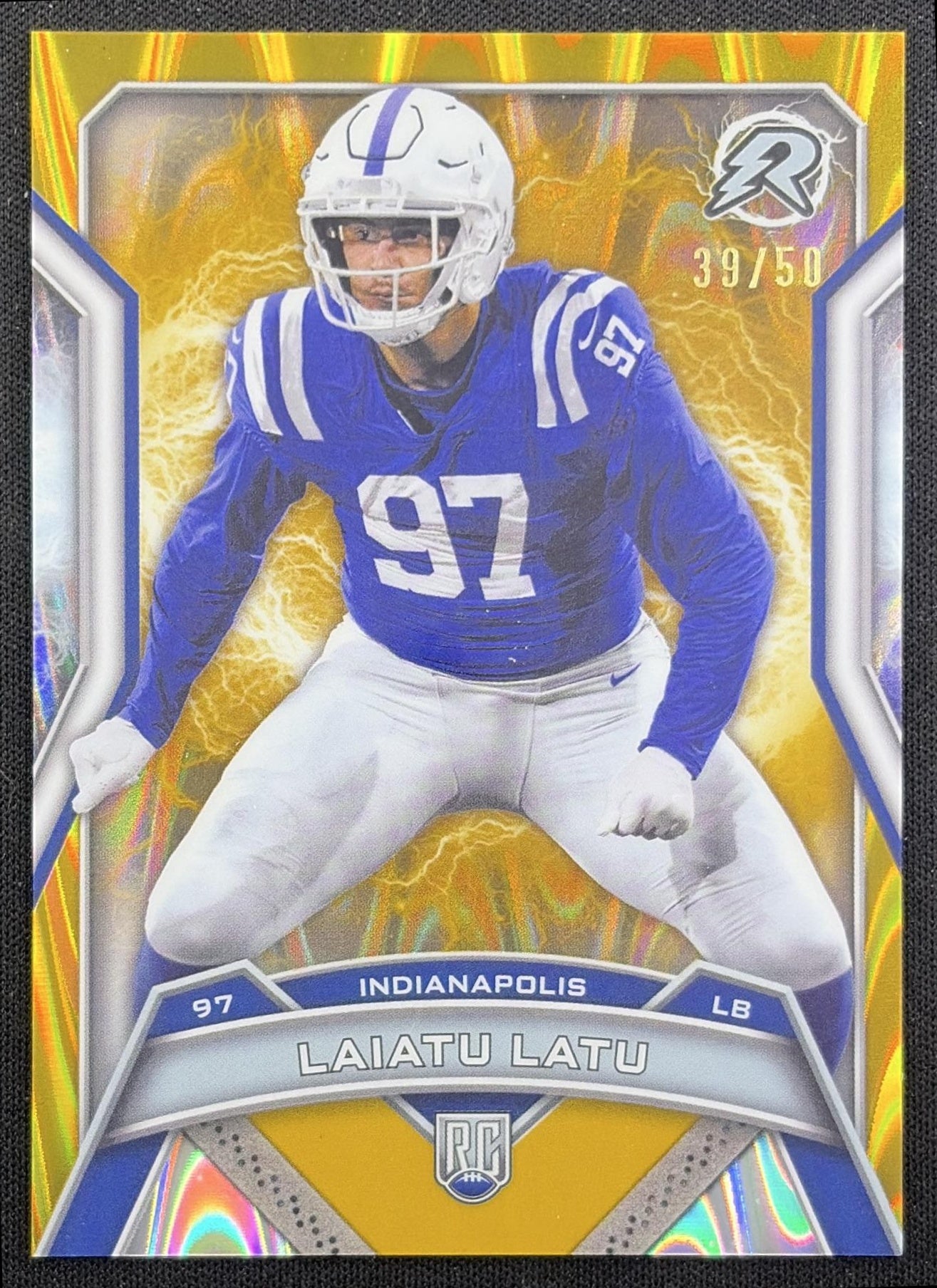 Laiatu Latu 2024 Topps Resurgence Gold Power Surge /50 Colts Indianapolis Colts