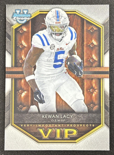 Kewan Lacy 2026 Bowman Chrome Very Important Prospects Rebels Sports Trading Card