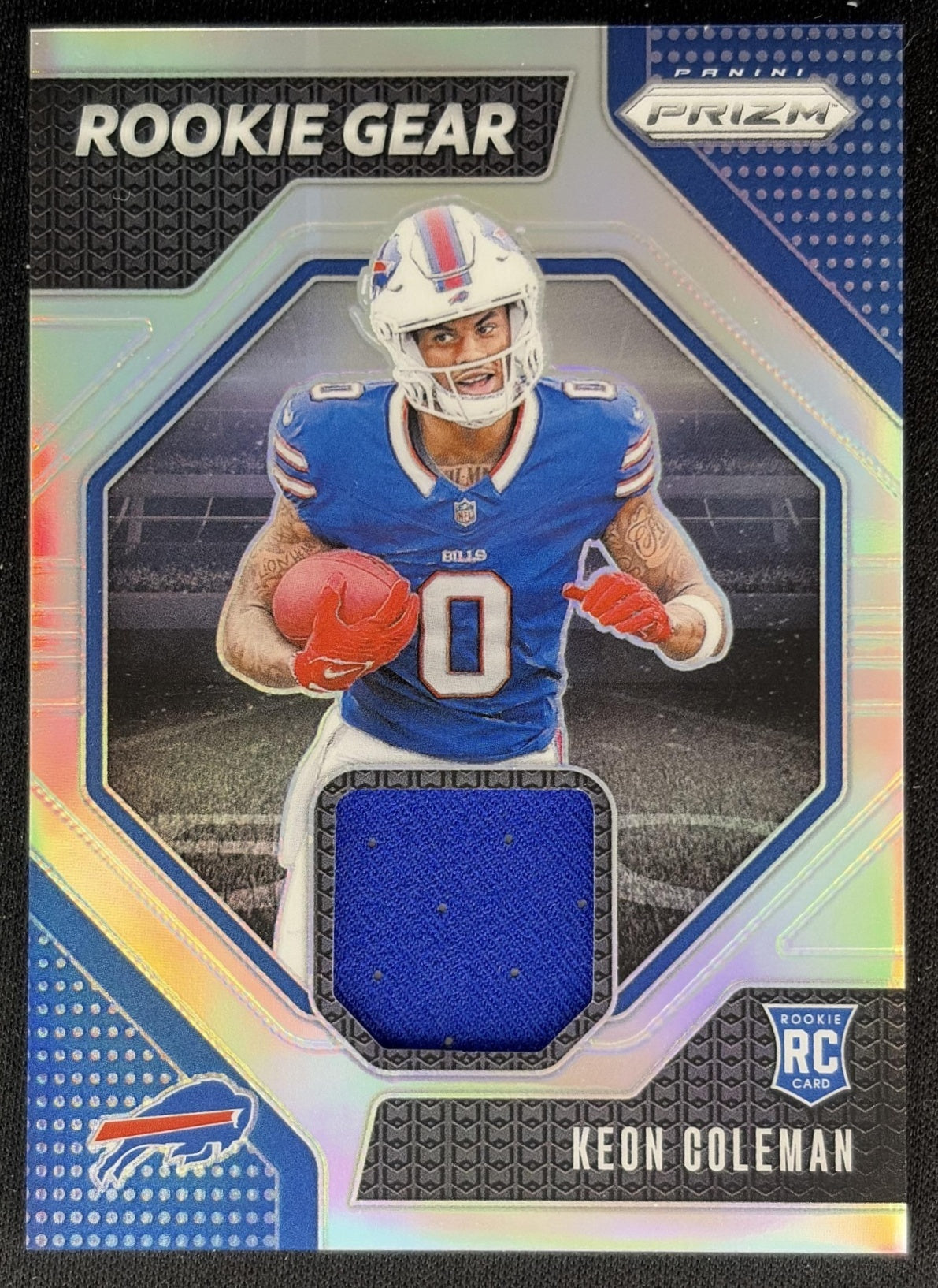 Keon Coleman 2024 Panini Prizm Rookie Gear Bills front