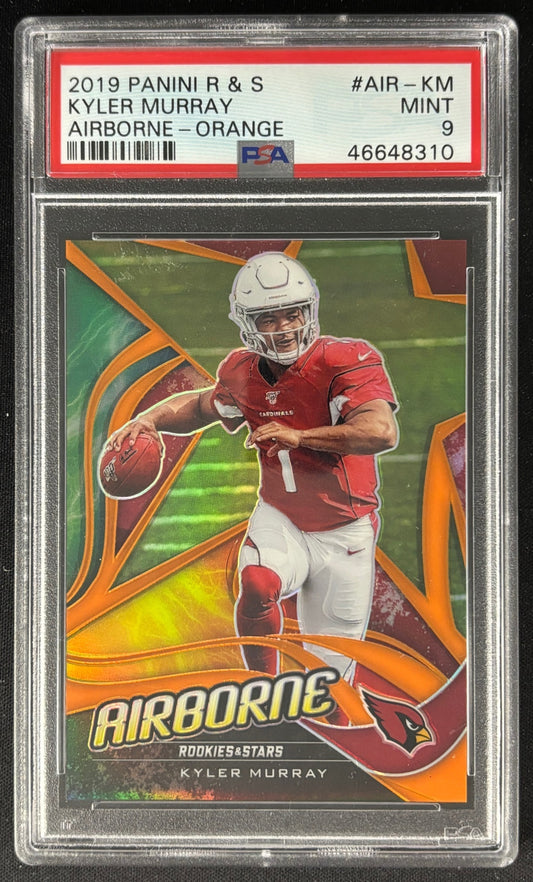 Kyler Murray 2019 Rookies & Stars Airborne Orange /25 PSA 9 Cardinals - Front