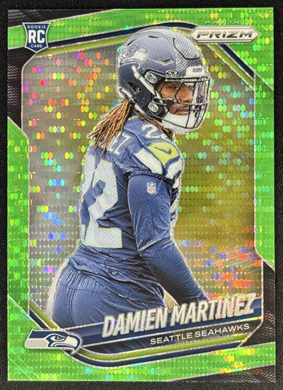 Damien Martinez 2025 Panini Prizm Neon Green Pulsar Seahawks Sports Trading Cards