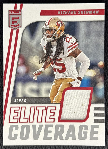 Richard Sherman 2022 Panini Donruss Elite Coverage 49ers Sports Trading Cards