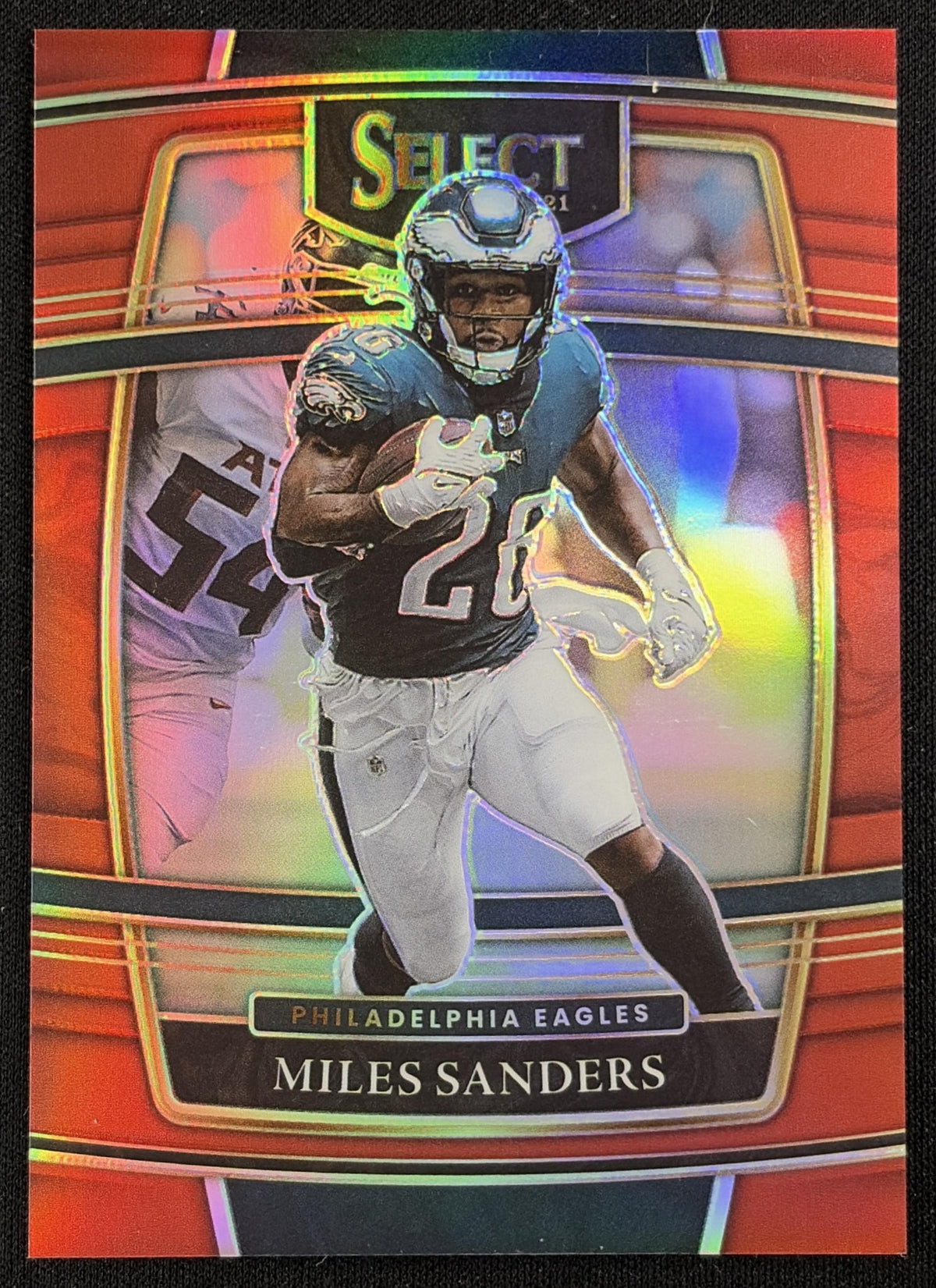 Miles Sanders 2021 Panini Select Red Prizm /99 Eagles - Front