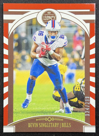 Devin Singletary 2020 Panini Legacy Red /299 Bills front
