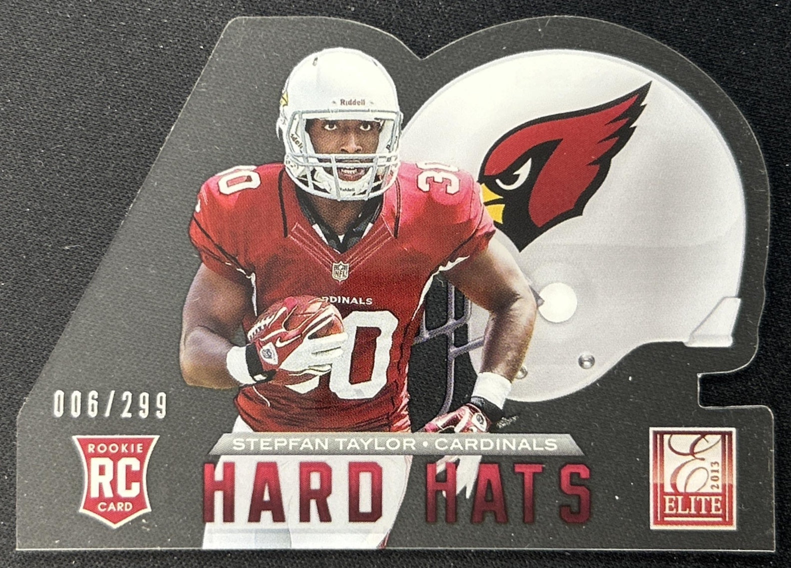 Stepfan Taylor 2013 Panini Elite Rookie Hard Hats /299 Cardinals front