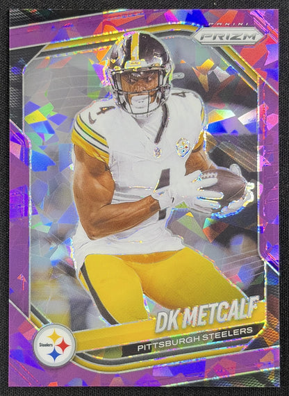 DK Metcalf 2025 Panini Prizm Purple Ice /225 Steelers