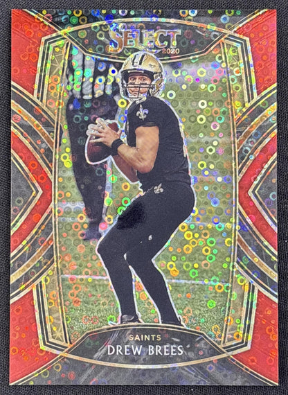 Drew Brees 2020 Panini Select Disco Red Prizm /49 Saints