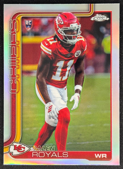 Jalen Royals 2025 Topps Chrome Rookie Refractor Chiefs Sports Trading Cards