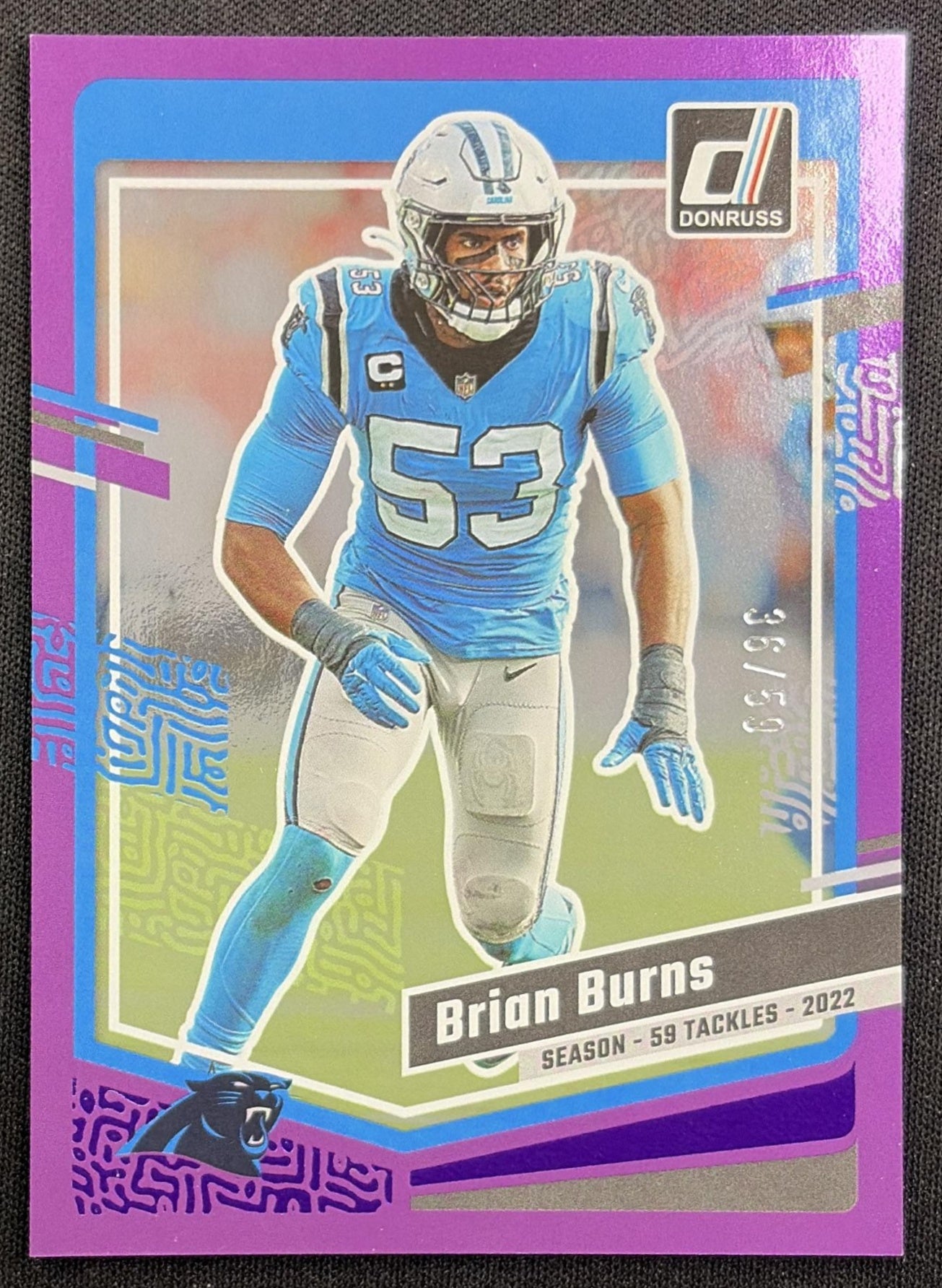 Brian Burns 2023 Panini Donruss Jersey Number /53 Panthers