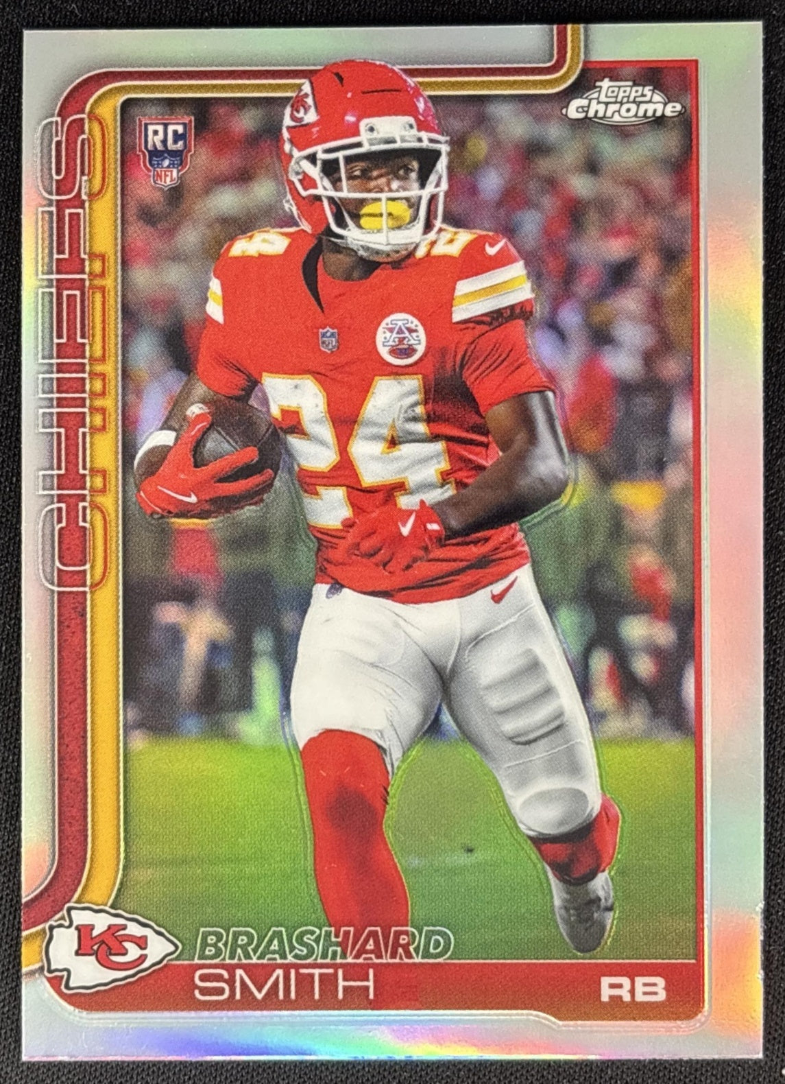 Brashard Smith 2025 Topps Chrome Rookie Refractor Chiefs Default Title Sports Trading Cards