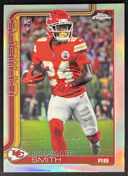 Brashard Smith 2025 Topps Chrome Rookie Refractor Chiefs Default Title Sports Trading Cards
