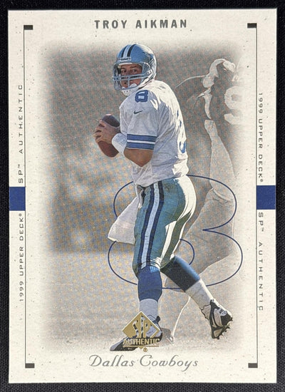 Troy Aikman 1999 SP Authentic Cowboys Sports Trading Cards