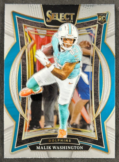 Malik Washington 2024 Select Concourse Dolphins Sports Trading Cards