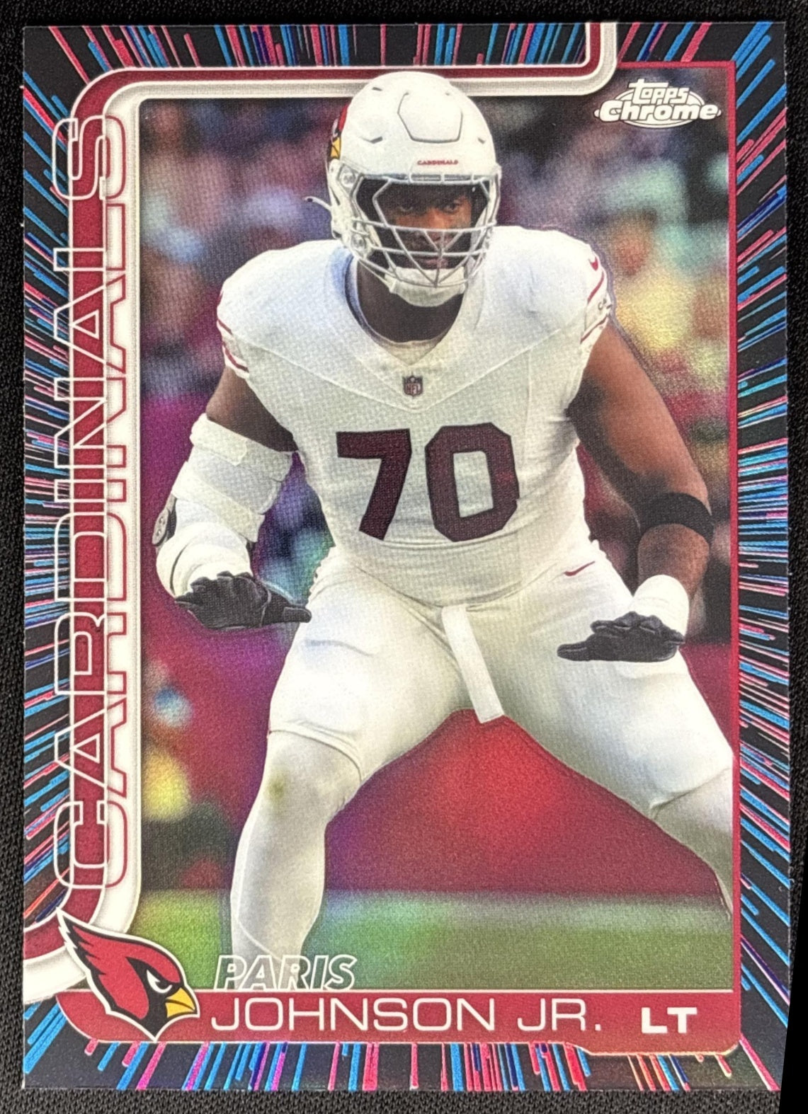 Paris Johnson Jr. 2025 Topps Chrome Neon Pulse Refractor Cardinals Default Title Sports Trading Card