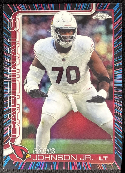 Paris Johnson Jr. 2025 Topps Chrome Neon Pulse Refractor Cardinals Default Title Sports Trading Card
