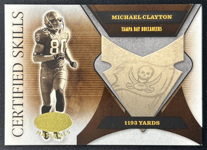 Michael Clayton 2005 Leaf Certified Materials Skills /750 Buccaneers front