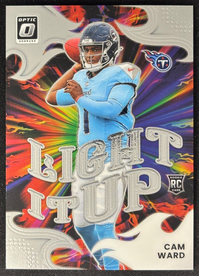 Cam Ward 2025 Donruss Optic Light It Up Titans Sports Trading Card