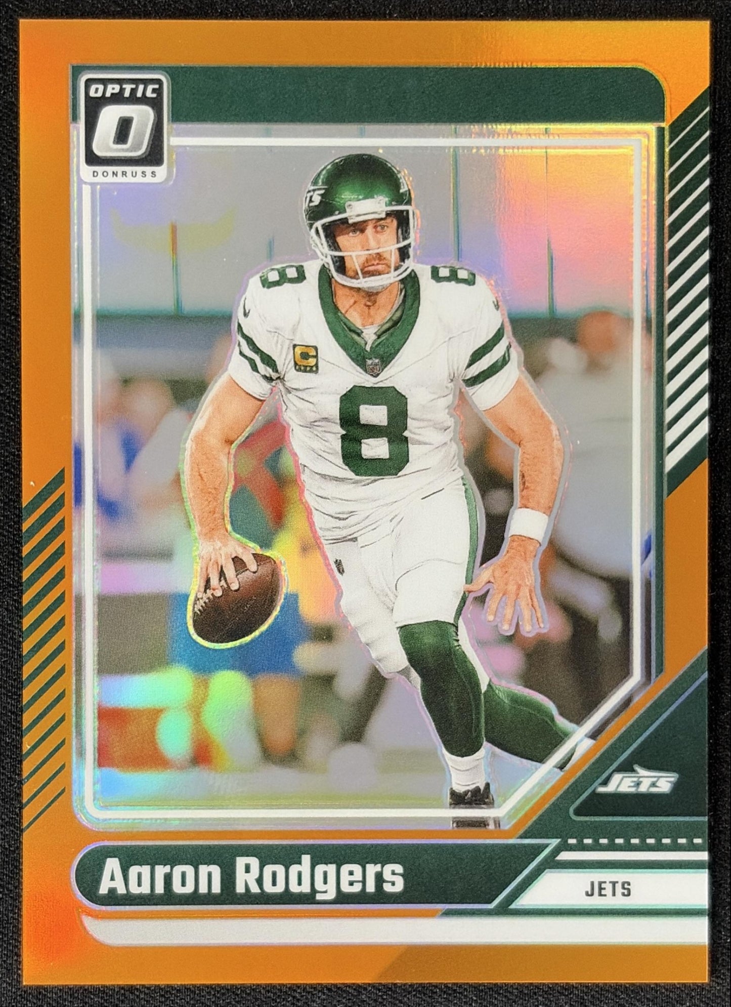 Aaron Rodgers 2024 Panini Donruss Optic Orange /249 Jets