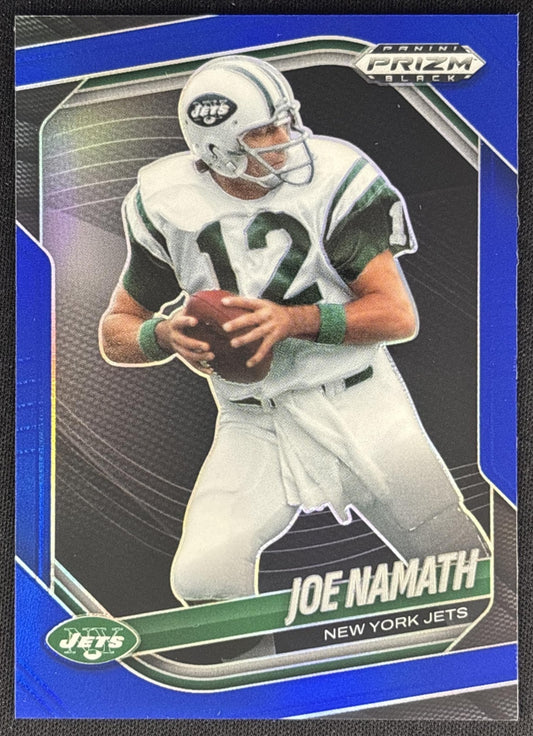 Joe Namath 2025 Panini Prizm Black Blue /199 Jets
