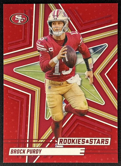 Brock Purdy 2025 Panini Rookies & Stars Red 49ers front
