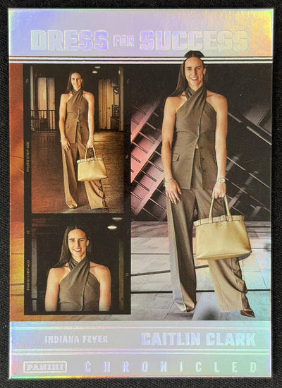 Caitlin Clark 2025 Panini Chronicled Dress For Success Holo Fever 61 Indiana Fever Sports Trading Card