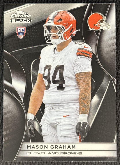 Mason Graham 2025 Topps Chrome Black Browns front