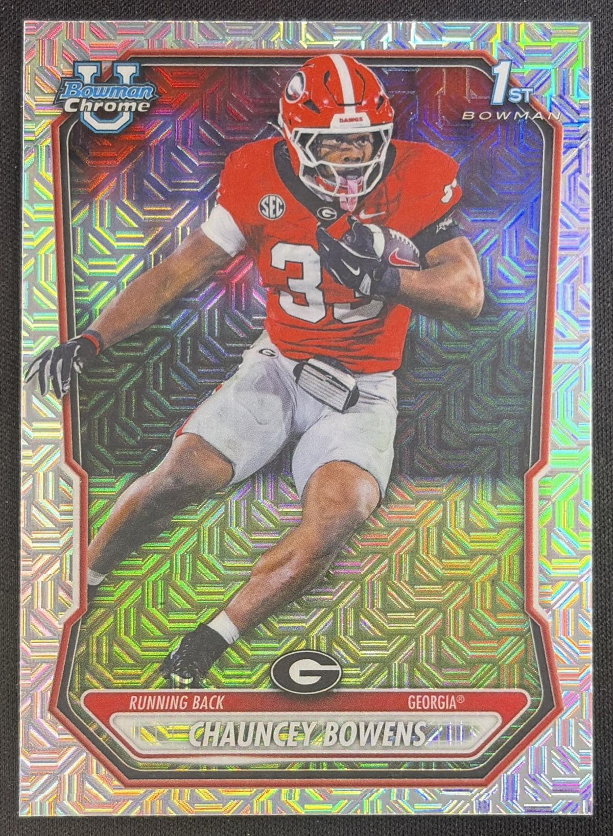 Chauncey Bowens 2026 Bowman Chrome Prospects Mojo Refractor Bulldogs