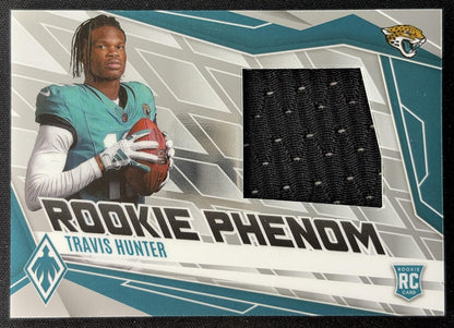 Travis Hunter 2025 Panini Phoenix Rookie Phenom Jersey /699 Jaguars Sports Trading Cards