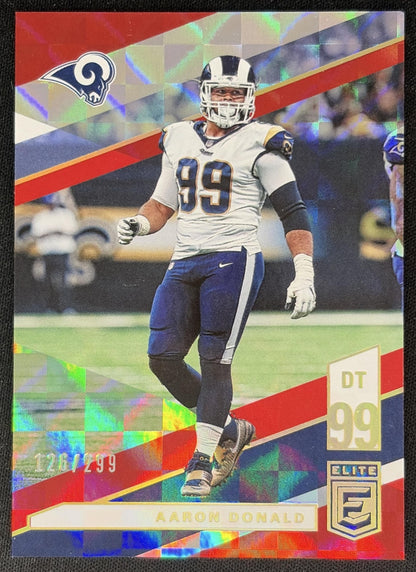 Aaron Donald 2019 Panini Donruss Elite Red /299 Rams Sports Trading Cards