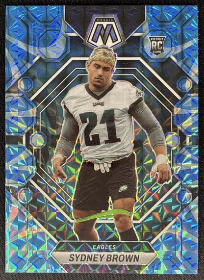 Sydney Brown 2023 Panini Mosaic Reactive Blue Mosaic Eagles Sports Trading Cards