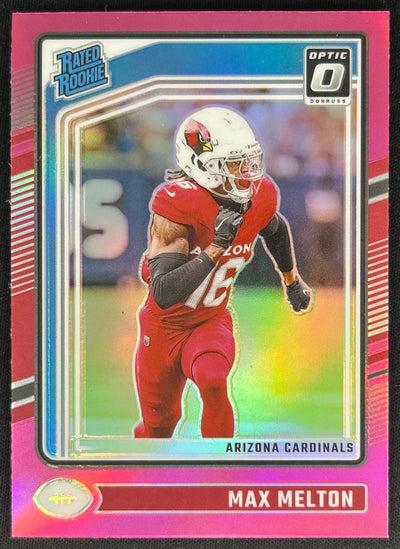 Max Melton 2024 Donruss Optic Rated Rookie Pink Cardinals Sports Trading Cards