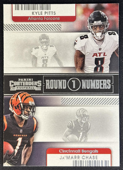 Kyle Pitts Ja'Marr Chase 2021 Contenders Round Numbers Falcons Jaguars Bengals Football