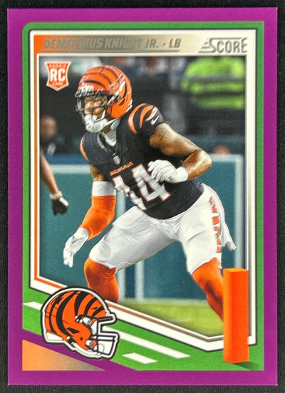 Demetrius Knight Jr. 2025 Score Purple Rookie Bengals Sports Trading Card