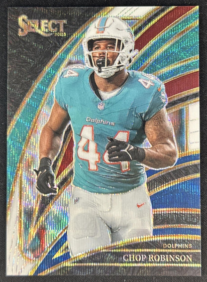 Chop Robinson 2025 Panini Select Club Level Tri-Color Prizm /249 Dolphins Default Title Sports Trading Cards
