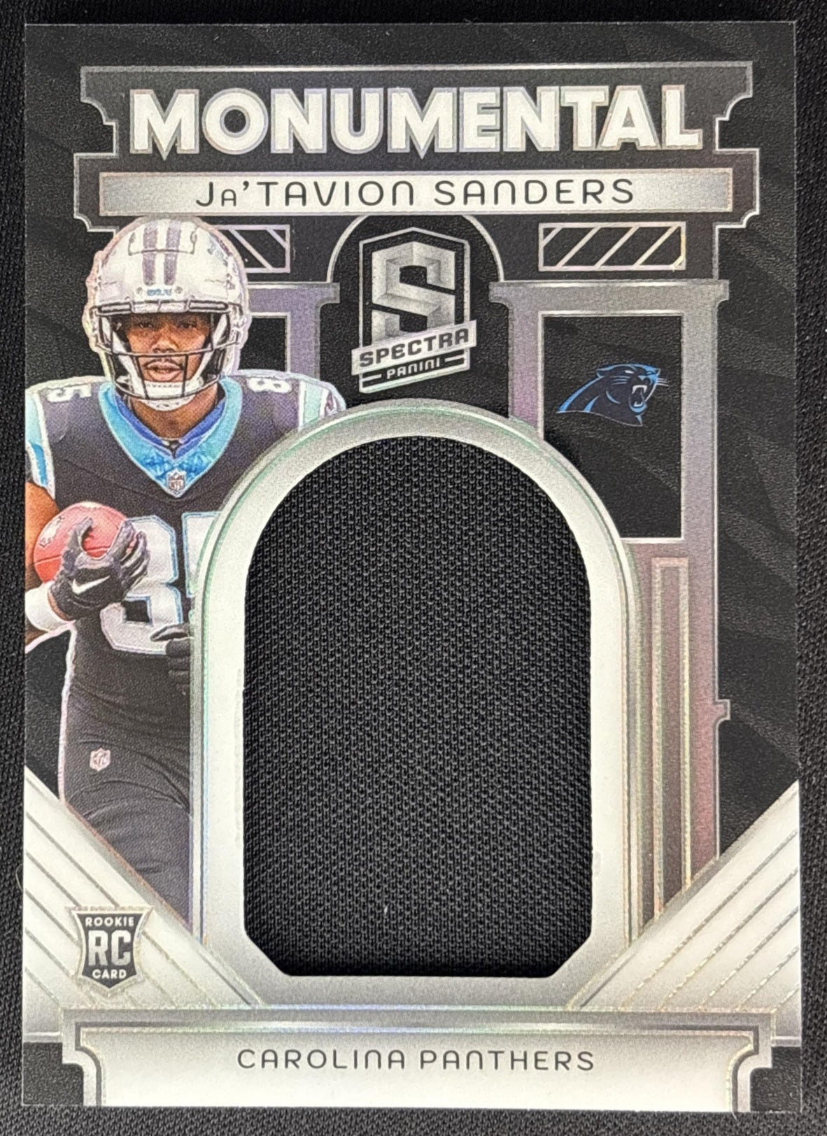 Ja'Tavion Sanders 2024 Panini Spectra Monumental Memorabilia /99 Panthers Sports Trading Cards