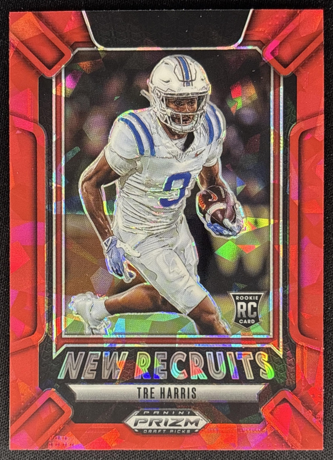 Tre Harris 2025 Panini Prizm Draft Picks New Recruits Red Ice Rebels Chargers Sports Trading Cards