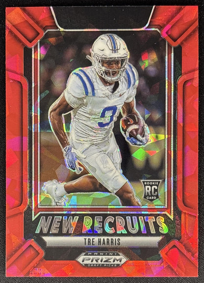 Tre Harris 2025 Panini Prizm Draft Picks New Recruits Red Ice Rebels Chargers Sports Trading Cards