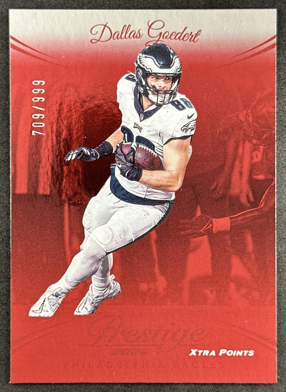 Dallas Goedert 2024 Panini Prestige Red Xtra Points /999 Eagles Sports Trading Card