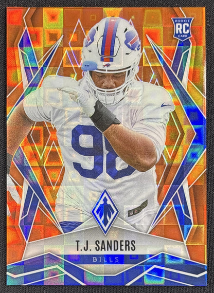 T.J. Sanders 2025 Panini Phoenix Orange Pandora Prizm /189 Bills