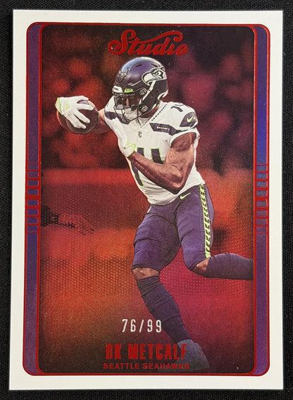 DK Metcalf 2022 Panini Chronicles Studio Red /99 Seahawks Seattle Seahawks